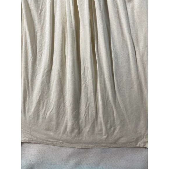 Dating Clothing Ivory Jersey and Chiffon Beaded Sleeveless Blouse Size Medium - Picture 10 of 12